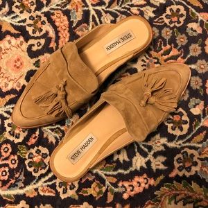 Steve Madden Suede Tassel Slides
